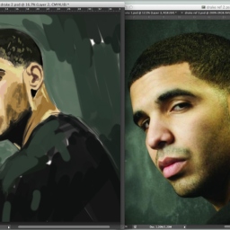 Starting a Portrait of Drake